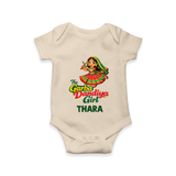 Garba Dandiya Girl Personalized Romper - IVORY - New Born (Chest 14")