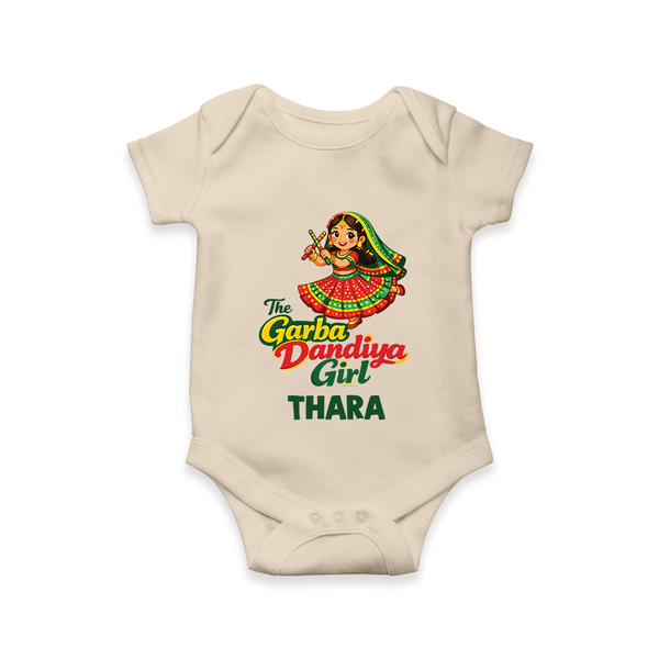 Garba Dandiya Girl Personalized Romper - IVORY - New Born (Chest 14")