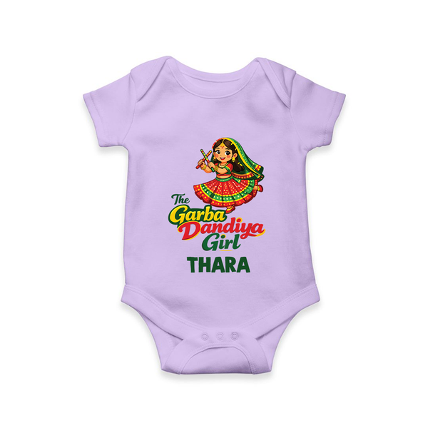 Garba Dandiya Girl Personalized Romper - LILAC - New Born (Chest 14")