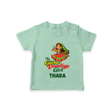 Garba Dandiya Girl Personalized T Shirt - MINT GREEN - 0-5 Months Old (Chest 17")