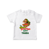 Garba Dandiya Girl Personalized T Shirt - WHITE - 0-5 Months Old (Chest 17")