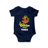 Garba Dandiya Girl Personalized Romper - NAVY BLUE - New Born (Chest 14")