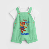 Garba Dandiya Boy Personalized Dungaree  - GREEN - 0 - 5 Months Old (Chest 18")