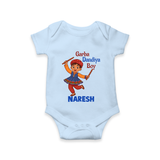 Garba Dandiya Boy Personalized Romper - BABY BLUE - New Born (Chest 14")
