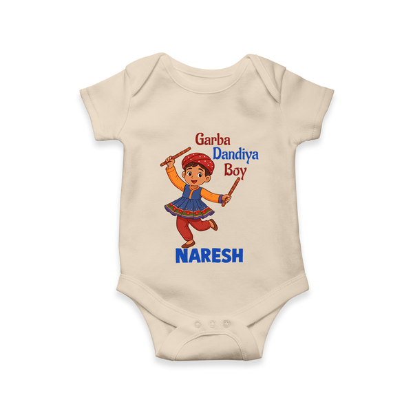 Garba Dandiya Boy Personalized Romper - IVORY - New Born (Chest 14")