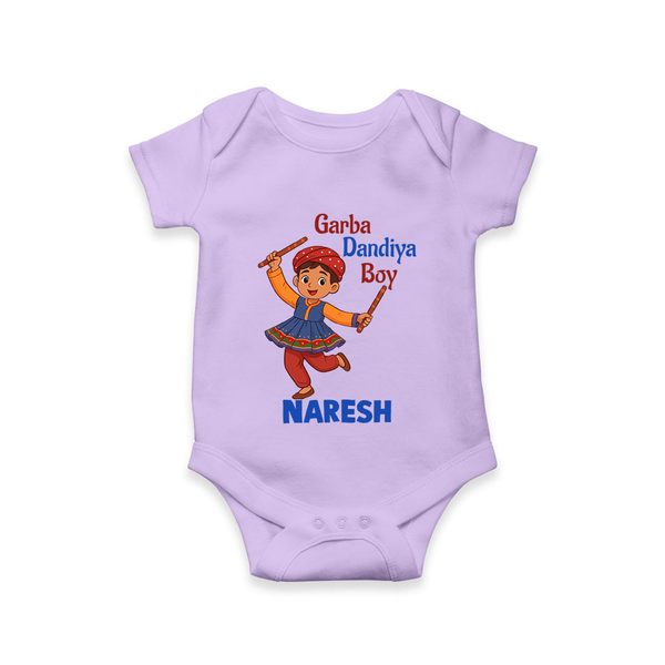 Garba Dandiya Boy Personalized Romper - LILAC - New Born (Chest 14")