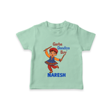 Garba Dandiya Boy Personalized T Shirt - MINT GREEN - 0-5 Months Old (Chest 17")