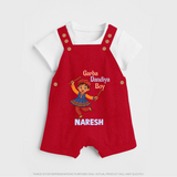 Garba Dandiya Boy Personalized Dungaree  - RED - 0 - 5 Months Old (Chest 18")