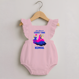See You in Garba Time Personalized Romper Frock - BABY PINK - 0 - 3 Months Old (Chest 19")