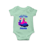 See You in Garba Time Personalized Romper - MINT GREEN - New Born (Chest 14")