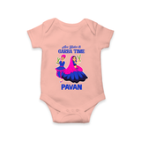 See You in Garba Time Personalized Romper - PEACH - New Born (Chest 14")