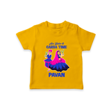 See You in Garba Time Personalized T Shirt - CHROME YELLOW - 0-5 Months Old (Chest 17")