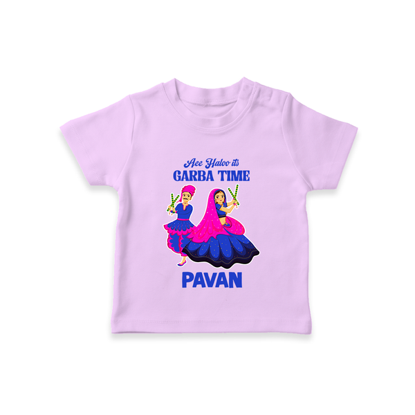 See You in Garba Time Personalized T Shirt - LILAC - 0-5 Months Old (Chest 17")