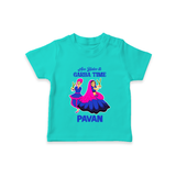 See You in Garba Time Personalized T Shirt - TEAL - 0-5 Months Old (Chest 17")