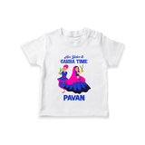 See You in Garba Time Personalized T Shirt - WHITE - 0-5 Months Old (Chest 17")