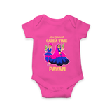 See You in Garba Time Personalized Romper - HOT PINK - New Born (Chest 14")