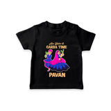 See You in Garba Time Personalized T Shirt - BLACK - 0-5 Months Old (Chest 17")