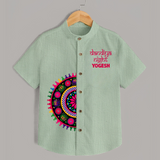 Dandiya Night Mandala Art Print Personalized Kids Shirt - MINT GREEN - 0 - 6 Months Old (Chest 23")