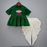 Triumph of Good Over Evil - Navaratri Personalized Peplum top and Dhoti pant set for Girls