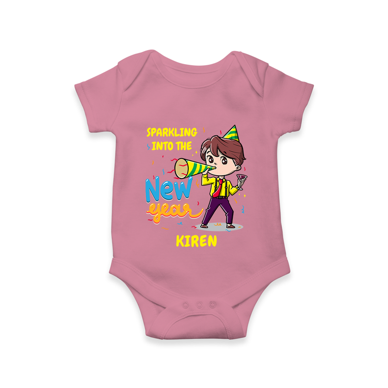 "Happy New Year 2025 - Happy Memories With Our Customized Romper for Babies With Name" - ONION - 0 - 3 Months Old (Chest 16")