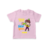 "Happy New Year 2025 - Happy Memories With Our Customized T-Shirt for Kids With Name" - PINK - 0-5 Months Old (Chest 17")