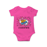 "Happy New Year 2025 - Precious Memories With Our Customized Romper for Babies With Name" - HOT PINK - 0 - 3 Months Old (Chest 16")