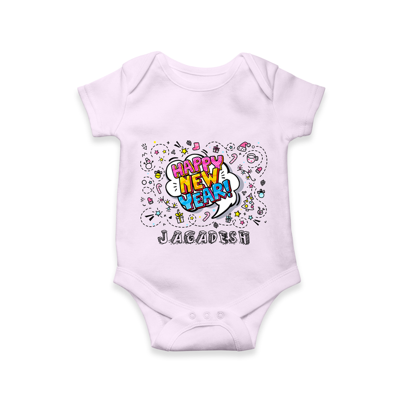 "Happy New Year 2025 - Precious Memories With Our Customized Romper for Babies With Name" - LILAC - 0 - 3 Months Old (Chest 16")