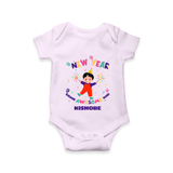 "Happy New Year 2025 - Unforgettable With Our Customized Romper for Babies With Name" - LILAC - 0 - 3 Months Old (Chest 16")