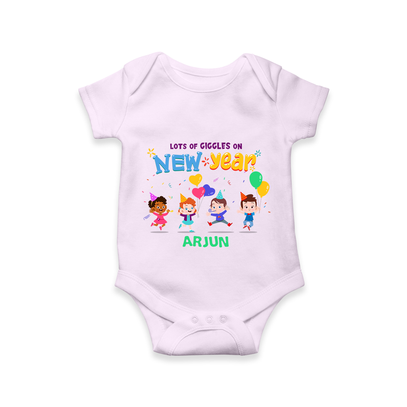 "Happy New Year 2025 - Heartwarming Memories With Our Customized Romper for Babies With Name" - LILAC - 0 - 3 Months Old (Chest 16")