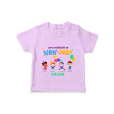 "Happy New Year 2025 - Heartwarming Memories With Our Customized T-Shirt for Kids With Name" - LILAC - 0-5 Months Old (Chest 17")