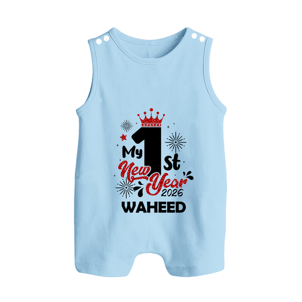 My 1st New Year 2026 | Customized Romper Suit   - BABY BLUE - 0 - 5 Months Old (Chest 18")