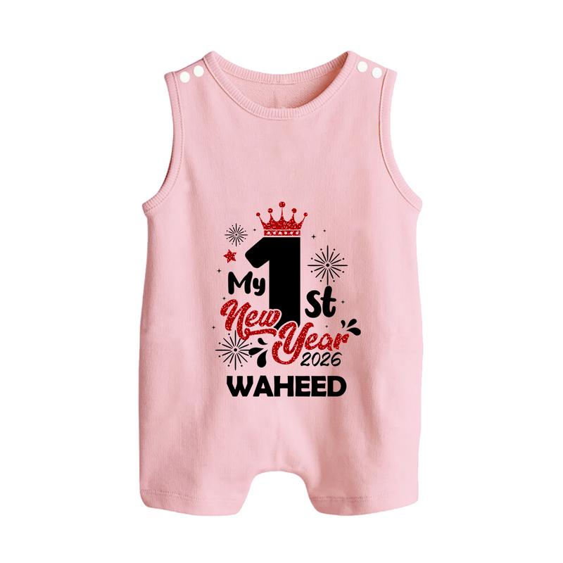 My 1st New Year 2026 | Customized Romper Suit   - BABY PINK - 0 - 5 Months Old (Chest 18")