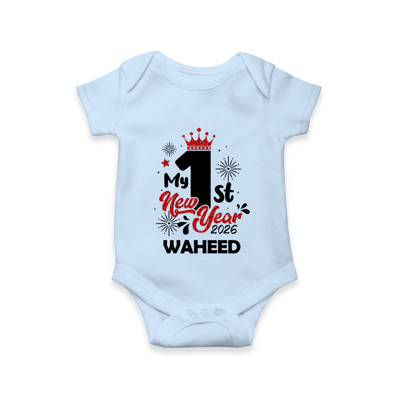 My 1st New Year 2026 | Customized Romper for Kids - BABY BLUE - New Born (Chest 14")