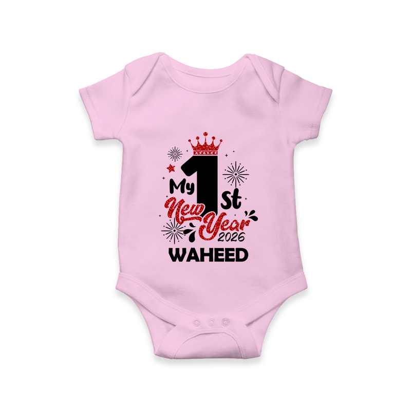 My 1st New Year 2026 | Customized Romper for Kids - BABY PINK - New Born (Chest 14")
