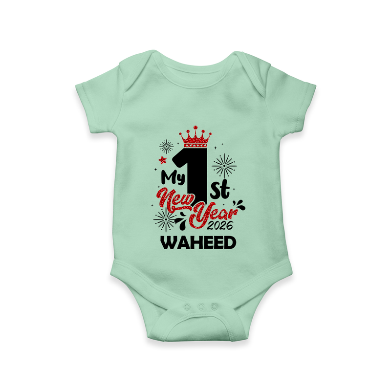 My 1st New Year 2026 | Customized Romper for Kids - MINT GREEN - New Born (Chest 14")