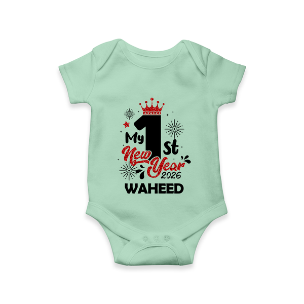 My 1st New Year 2026 | Customized Romper for Kids - MINT GREEN - New Born (Chest 14")