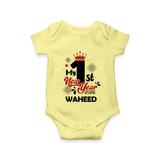 My 1st New Year 2026 | Customized Romper for Kids - PASTEL YELLOW - New Born (Chest 14")