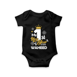 My 1st New Year 2026 | Customized Romper for Kids - BLACK - New Born (Chest 14")