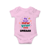 My First New Year 2026 – Colorful Stars | Personalised Romper for Kids - BABY PINK - New Born (Chest 14")