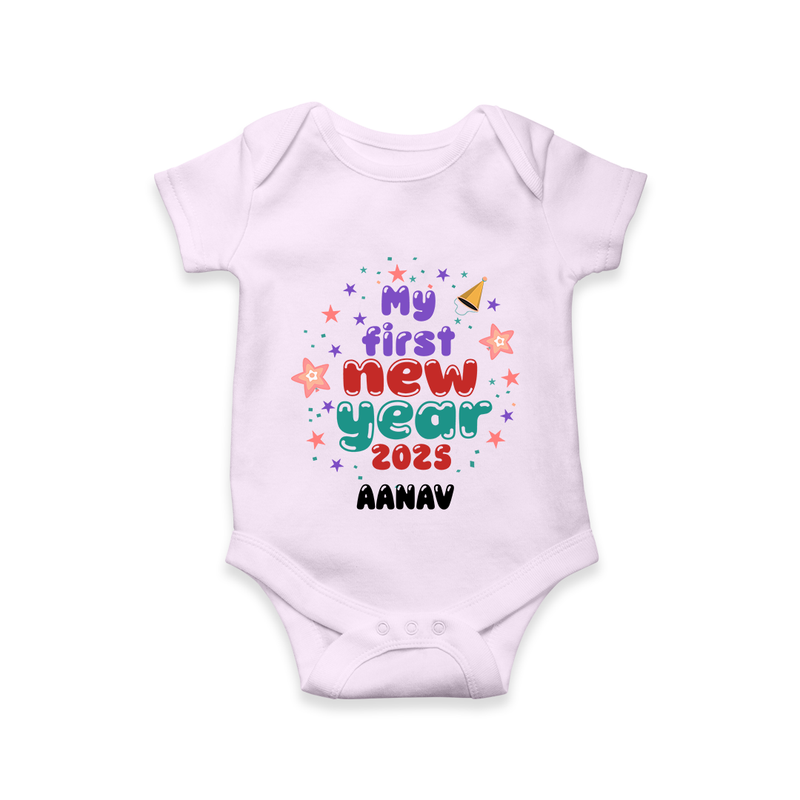 "My First New Year 2025 - Cherished Moments With Our Customized Romper for Babies With Name" - LILAC - 0 - 3 Months Old (Chest 16")