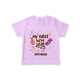 "My First New Year 2025 - Joyful Keepsake With Our Customized T-Shirt for Kids With Name" - LILAC - 0-5 Months Old (Chest 17")