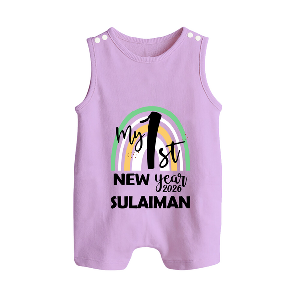 My 1st New Year 2026 – Rainbow Theme| Customized Romper Suit   - LILAC - 0 - 5 Months Old (Chest 18")