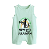 My 1st New Year 2026 – Rainbow Theme| Customized Romper Suit   - MINT GREEN - 0 - 5 Months Old (Chest 18")