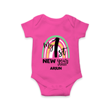 "My First New Year 2025 - Precious Memories With Our Customized Romper for Babies With Name" - HOT PINK - 0 - 3 Months Old (Chest 16")