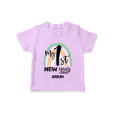 "My First New Year 2025 - Precious Memories With Our Customized T-Shirt for Kids With Name" - LILAC - 0-5 Months Old (Chest 17")