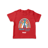 "My First New Year 2025 - Precious Memories With Our Customized T-Shirt for Kids With Name" - RED - 0-5 Months Old (Chest 17")