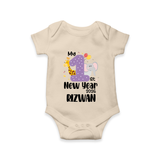 My 1st New Year 2026 – Animal Theme | Personalised Romper for Kids - IVORY - New Born (Chest 14")