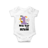 My 1st New Year 2026 – Animal Theme | Personalised Romper for Kids - WHITE - New Born (Chest 14")
