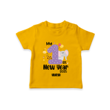 "My First New Year 2025 - Memorable Moments With Our Customized T-Shirt for Kids With Name" - CHROME YELLOW - 0-5 Months Old (Chest 17")