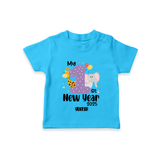 "My First New Year 2025 - Memorable Moments With Our Customized T-Shirt for Kids With Name" - SKY BLUE - 0-5 Months Old (Chest 17")